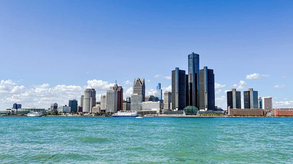 Detroit skyline, Michigan